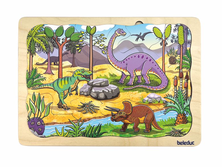 Lagen-Puzzle Dinosaurier 4 Lagen/45 Teile